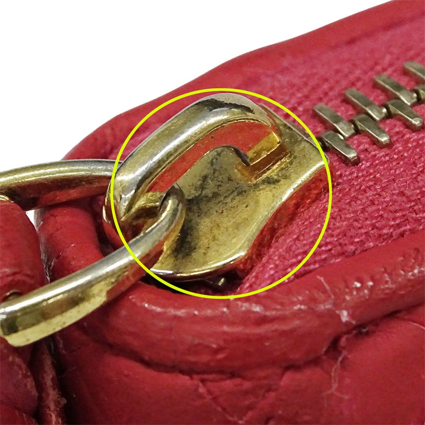 Bottega Veneta Red Color Intrecciato Long Wallet (Bi-Fold) (Pre-Owned)