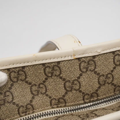 Gucci Brown White Pvc Tote Bag (Pre-Owned)
