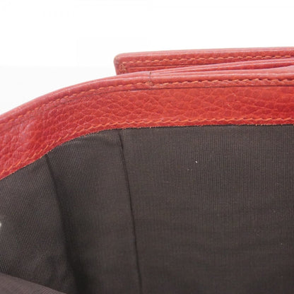 Gucci Red Color Leather Wallet (Tri-Fold) (Pre-Owned)
