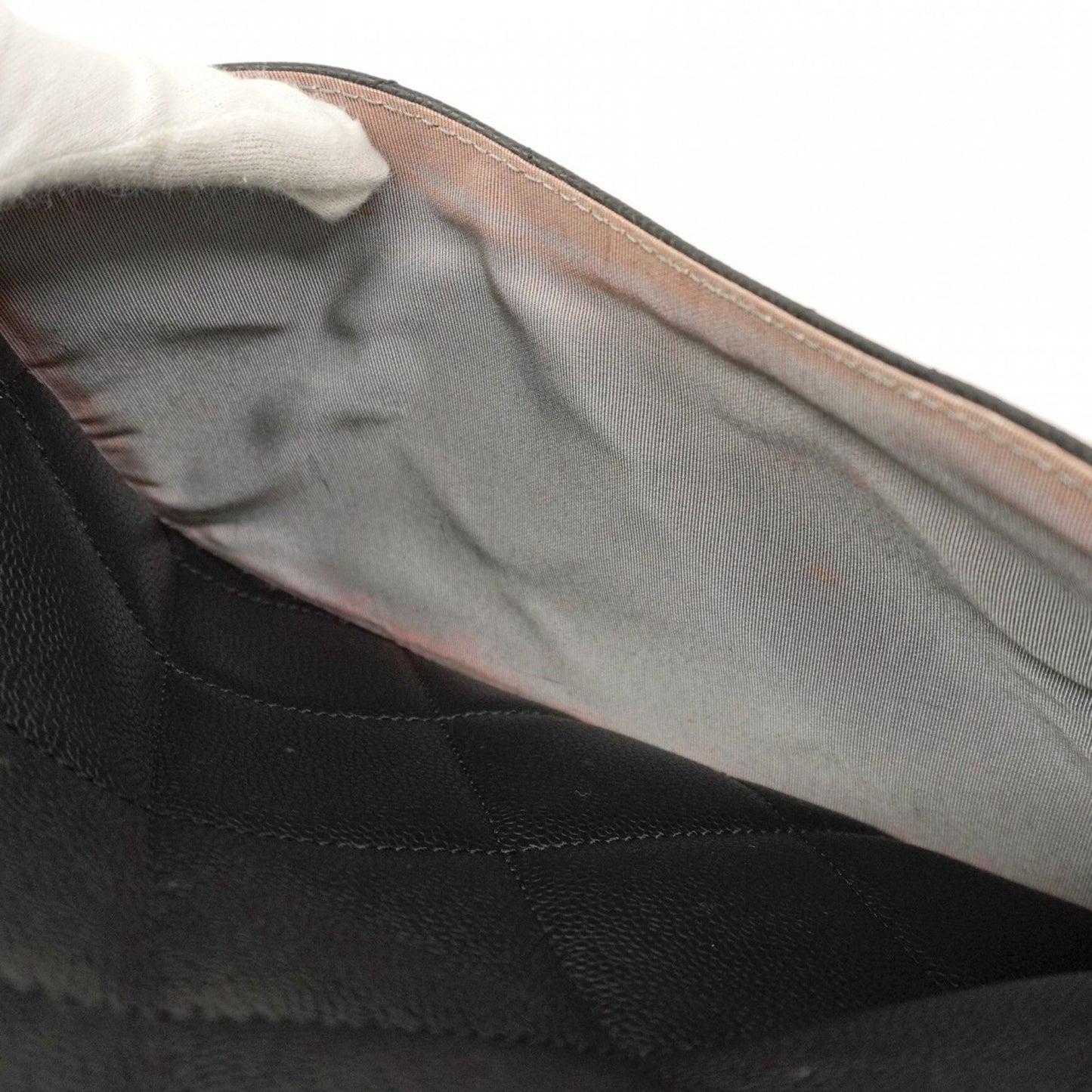 Chanel Black Grained Calfskin Tote Bag (Pre-Owned)