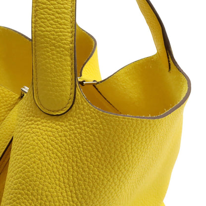 Hermes Picotin Lime Taurillon Clemence Leather Handbag Tote Bag (Pre-Owned)