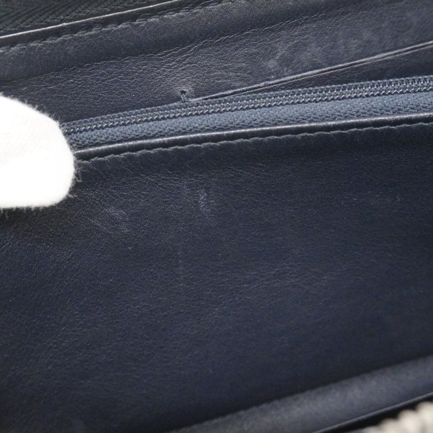 Gucci Navy Leather Long Wallet (Bi-Fold) (Pre-Owned)