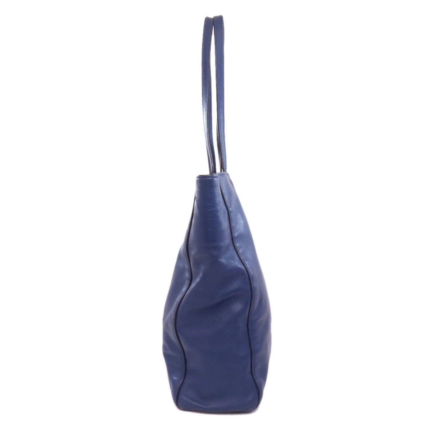 Miu Miu Navy Leather Tote Bag (Pre-Owned)