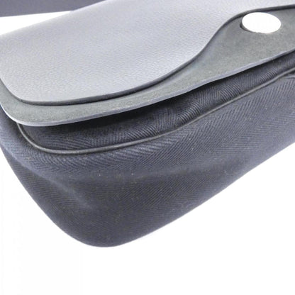 Hermes Silver Toile Chevron Shoulder Bag (Pre-Owned)