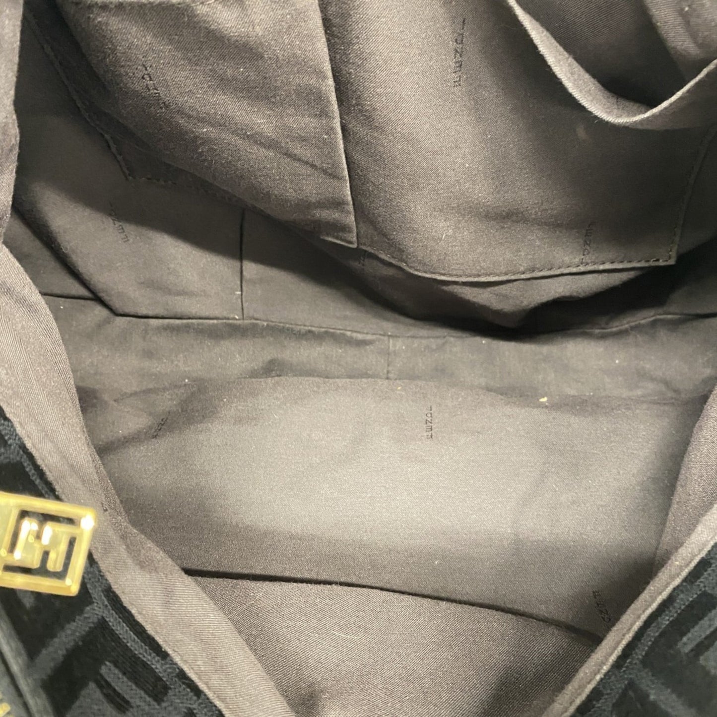 Fendi Black Nylon Canvas Tote Bag (Pre-Owned)