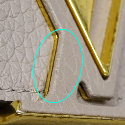 Louis Vuitton Beige Leather Long Wallet (Bi-Fold) (Pre-Owned)