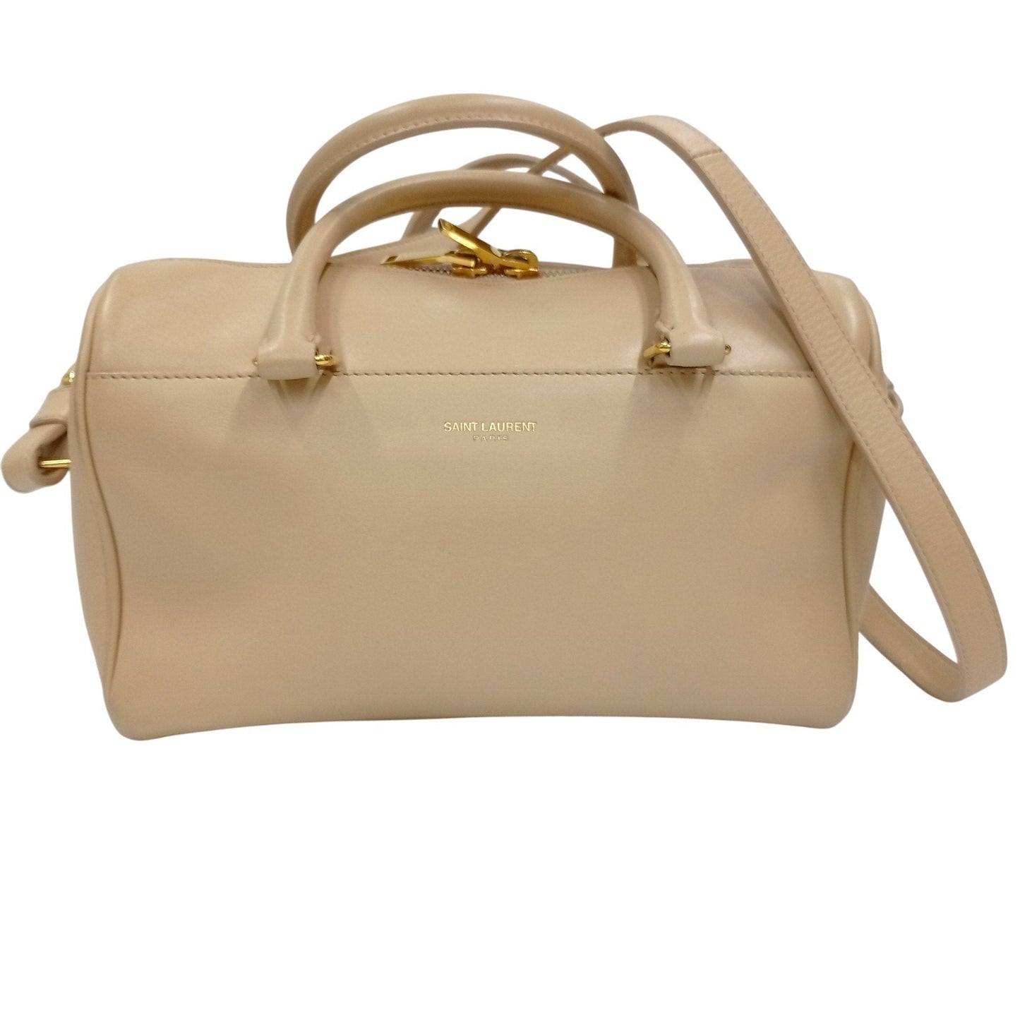Yves Saint Laurent Beige Leather Handbag Shoulder Bag (Pre-Owned)