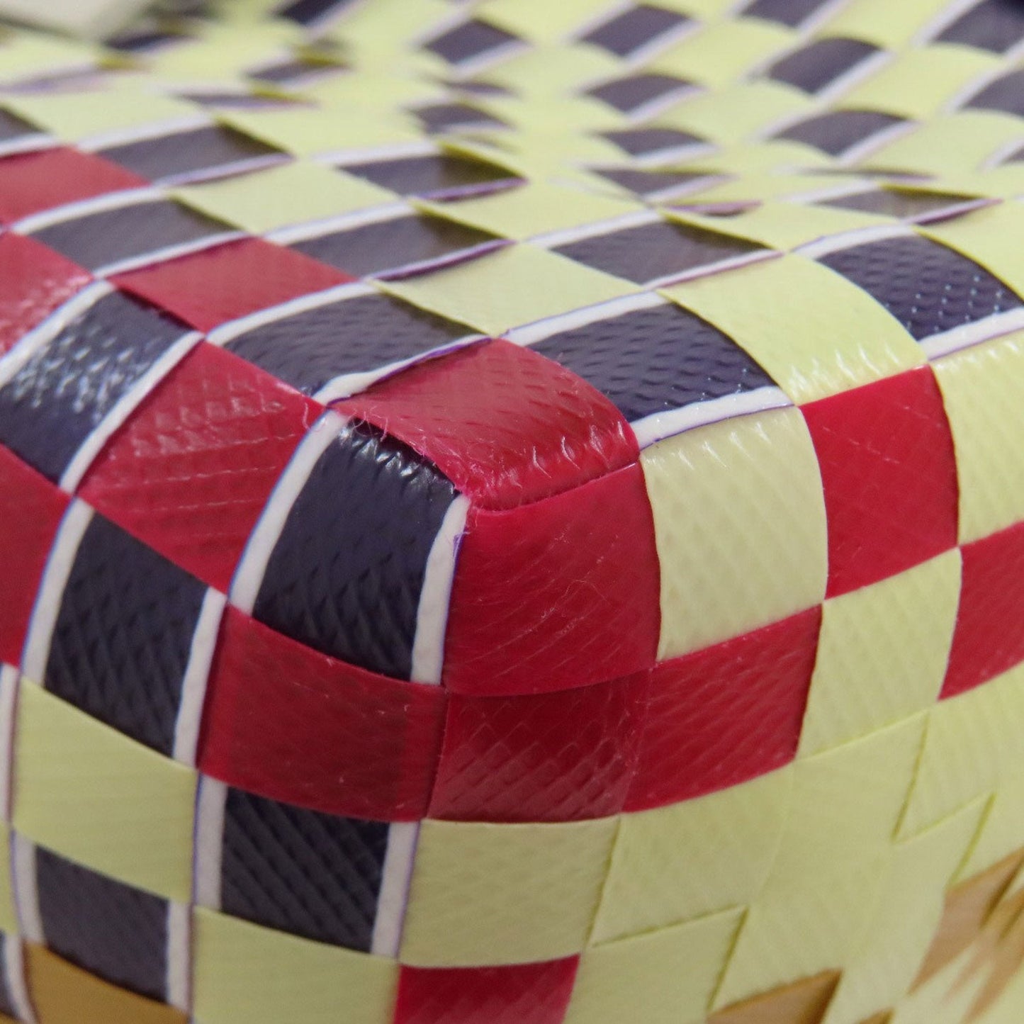 Marni Navy Orange Red Color White Polypropylene Tote Bag (Pre-Owned)