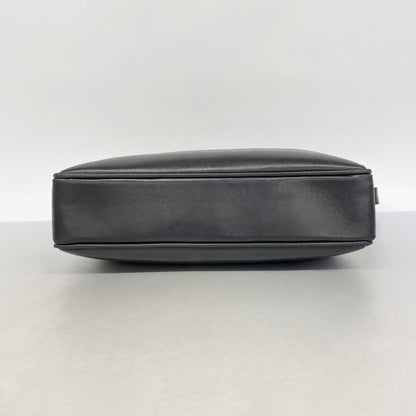 Chanel Black Leather Satin Tote Bag (Pre-Owned)