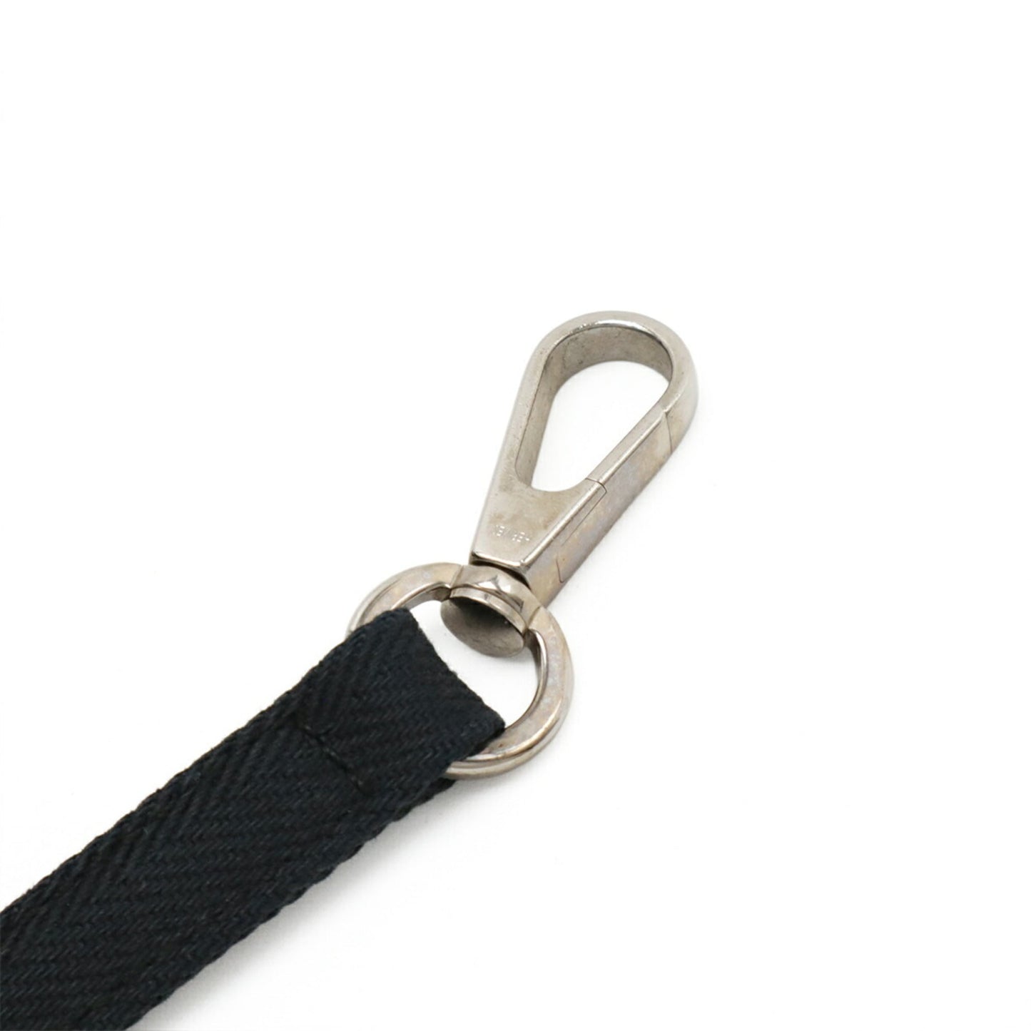 Hermes Black Toile Chevron Leather Handbag Pouch Tote Bag (Pre-Owned)