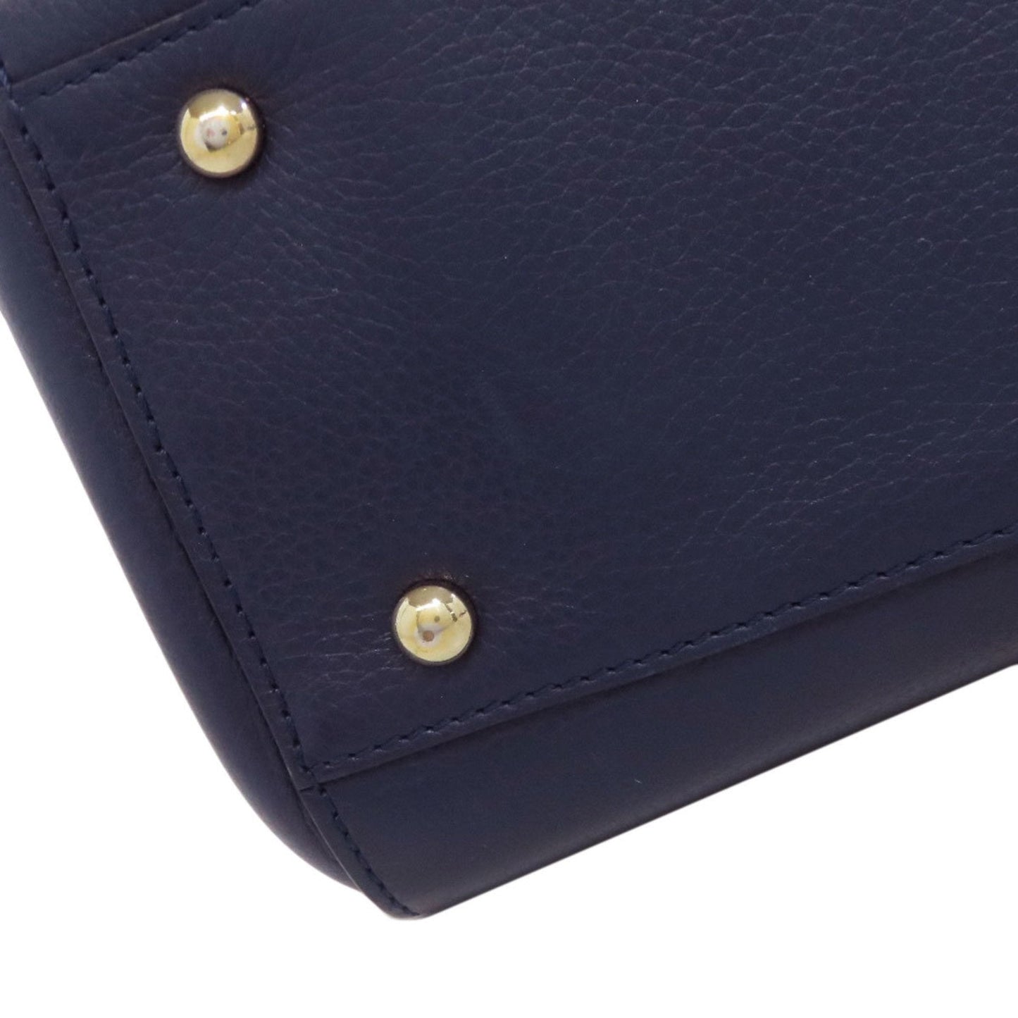 Chanel Navy Leather Tote Bag (Pre-Owned)