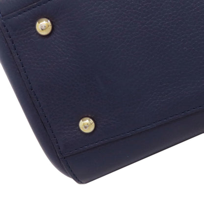 Chanel Navy Leather Tote Bag (Pre-Owned)