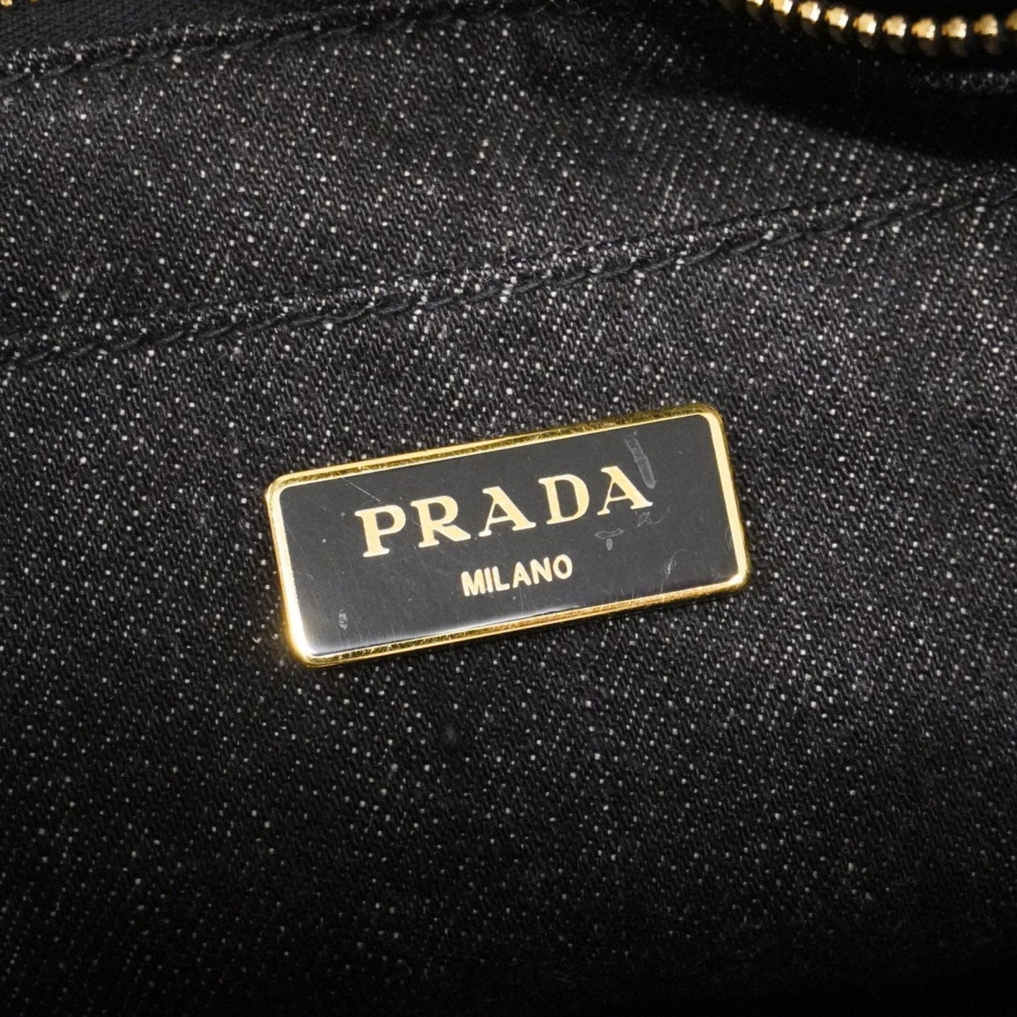 Prada Black Denim Tote Bag (Pre-Owned)