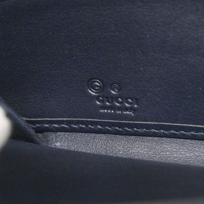 Gucci Navy Leather Long Wallet (Bi-Fold) (Pre-Owned)