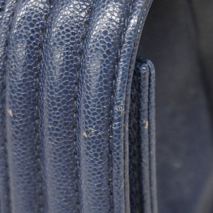 Chanel Navy Grained Calfskin Shoulder Bag (Pre-Owned)