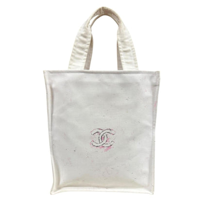 Chanel White Canvas Tote Bag (Pre-Owned)