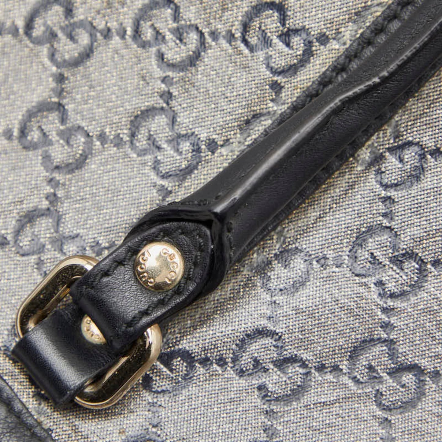 Gucci Black Gray Pvc Leather Tote Bag (Pre-Owned)