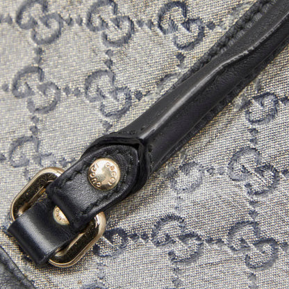 Gucci Black Gray Pvc Leather Tote Bag (Pre-Owned)