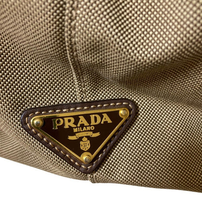 Prada Khaki Brown Handbag Tote Bag (Pre-Owned)