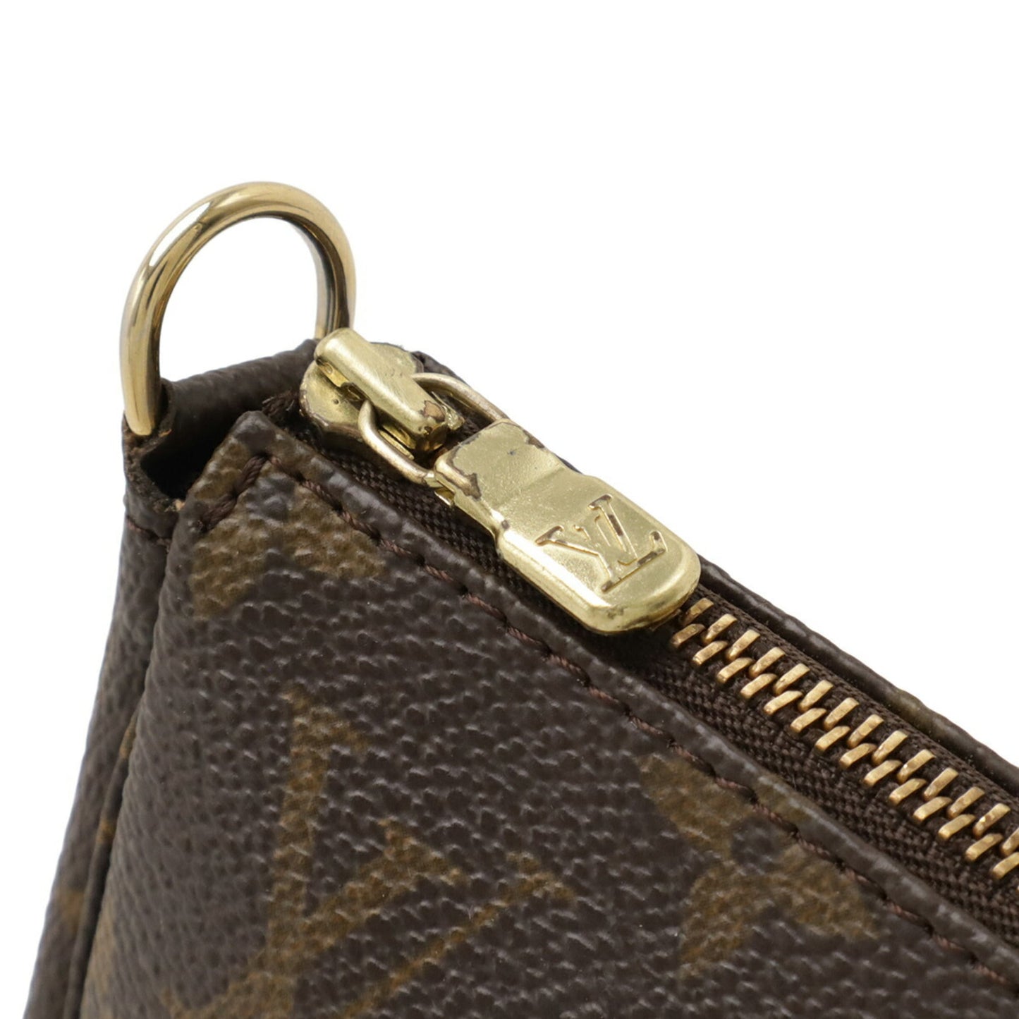 Louis Vuitton Brown Pvc Handbag Pochette Pouch (Pre-Owned)