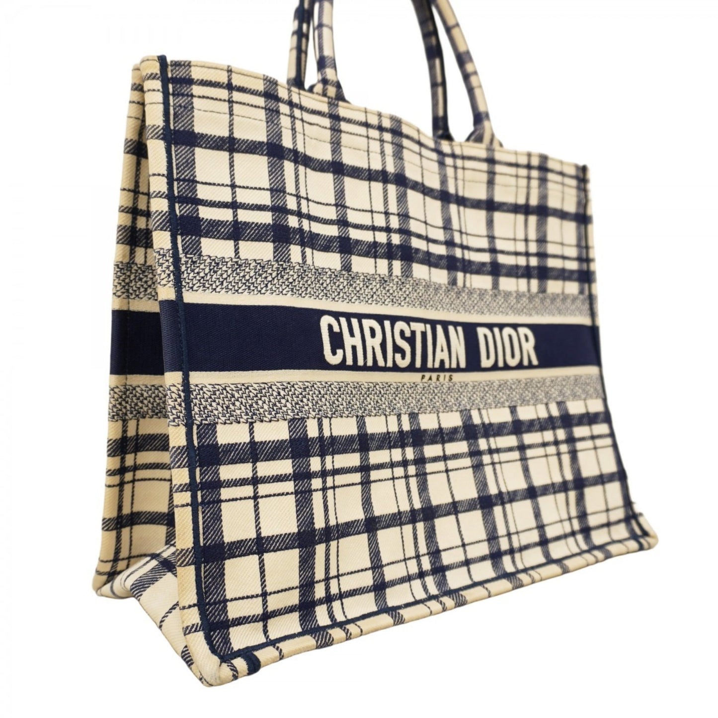 Christian Dior Navy Canvas Tote Bag (Pre-Owned)