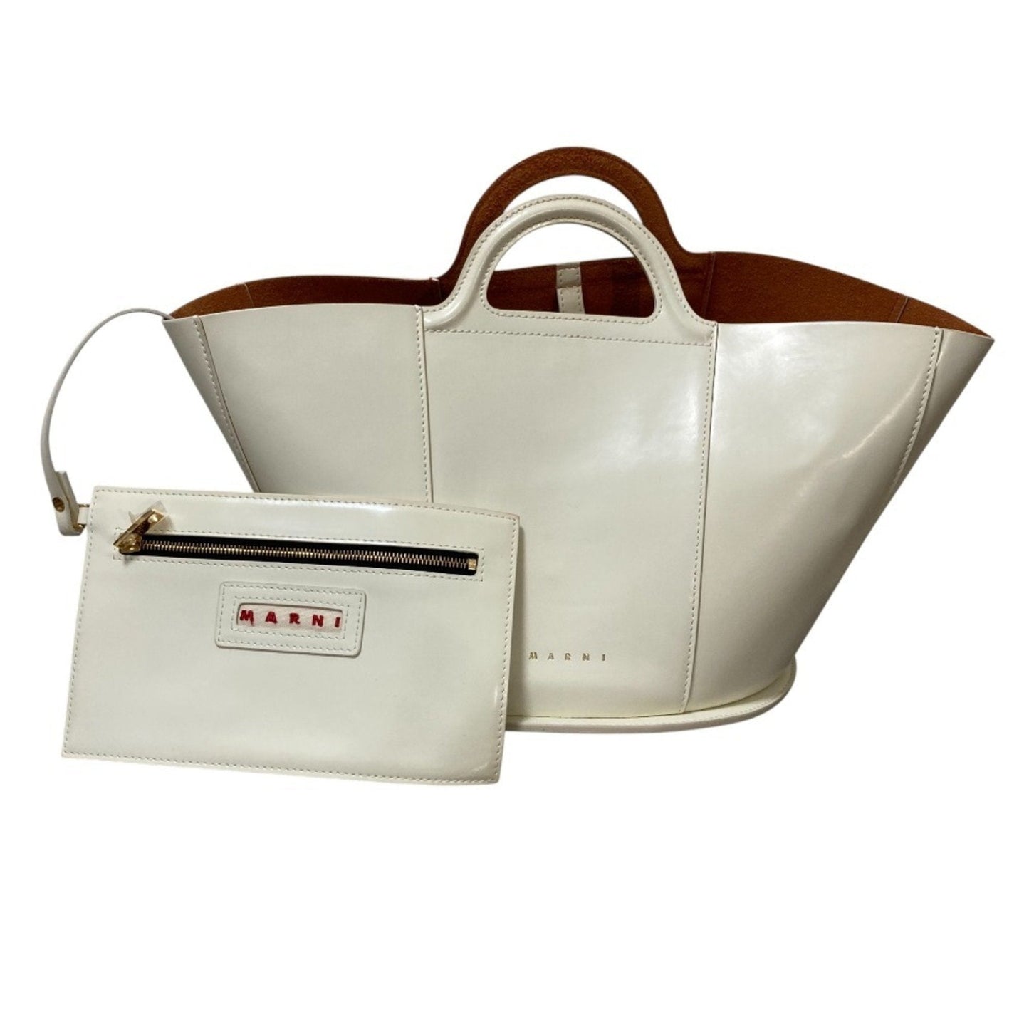 Marni White Pouch Tote Bag (Pre-Owned)