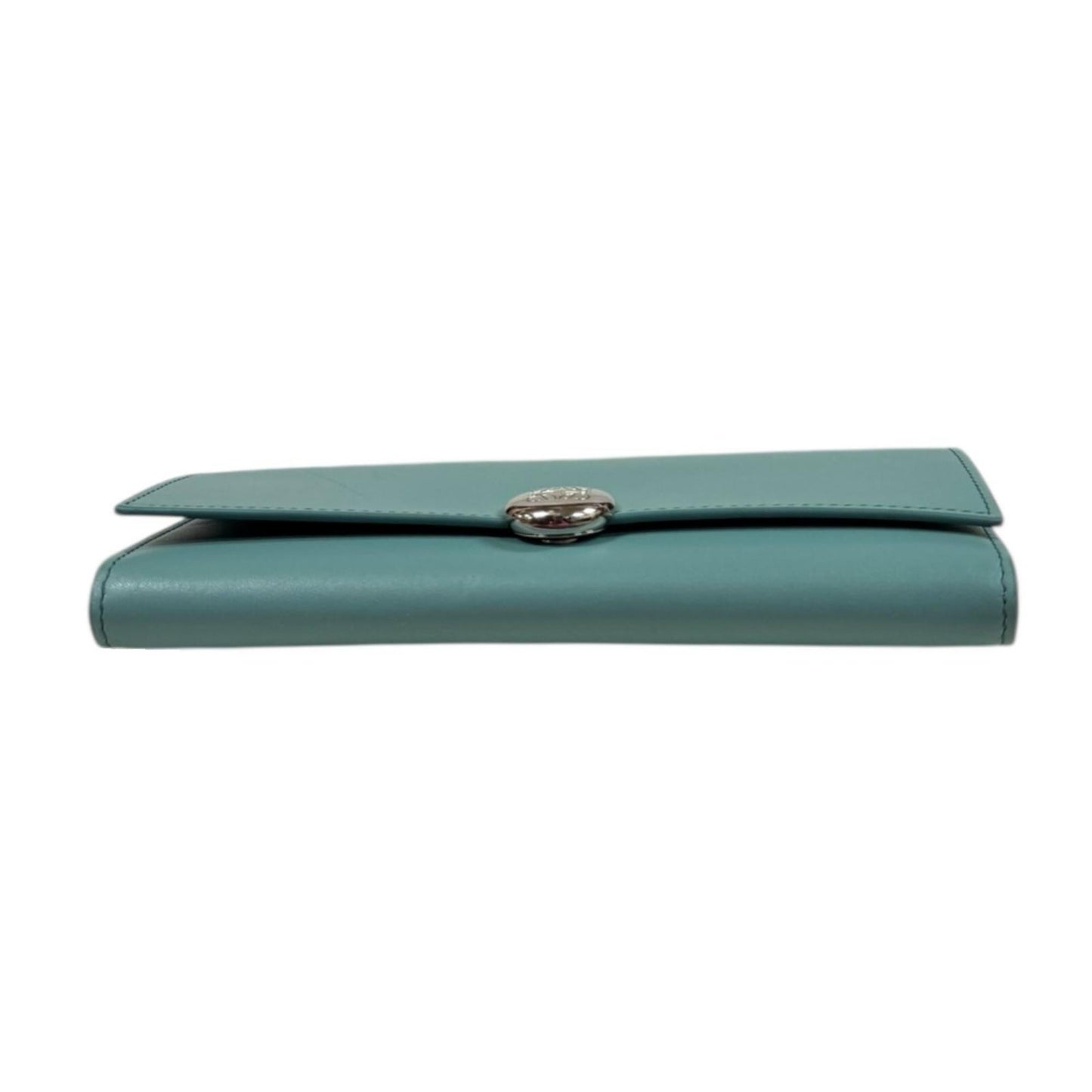 Loewe Blue Green Leather Long Wallet (Tri-Fold) (Pre-Owned)