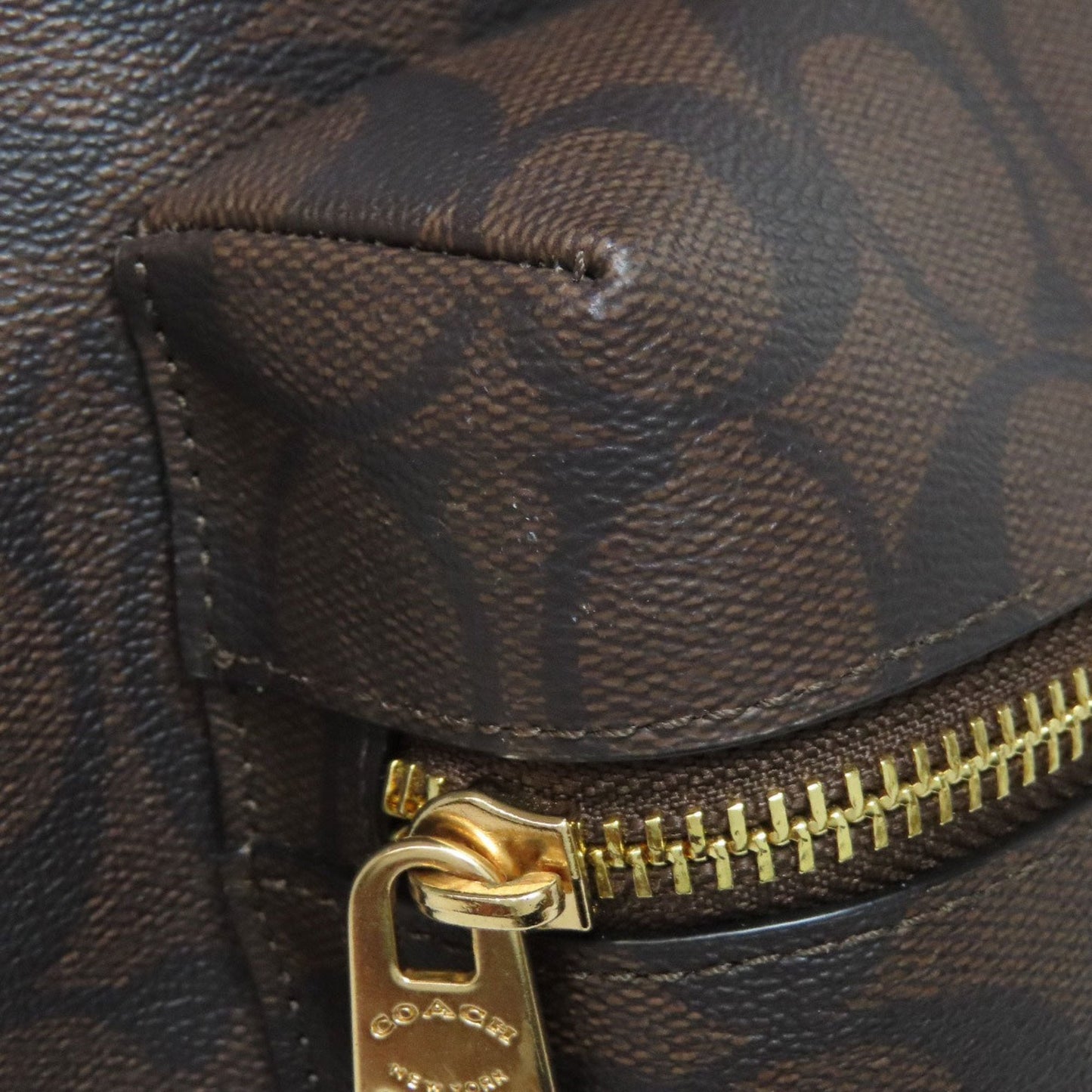 Coach Black Brown Pvc Leather Backpack (Pre-Owned)