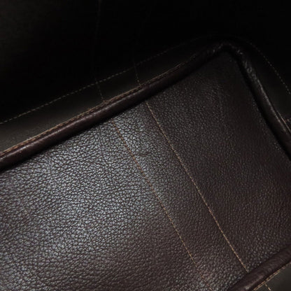 Hermes Garden Brown Toile Officier Tote Bag (Pre-Owned)