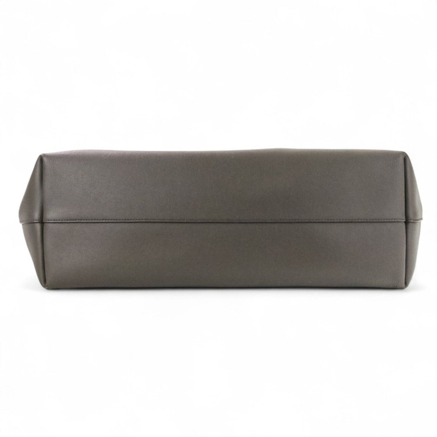 Yves Saint Laurent Gray Leather Pouch Tote Bag (Pre-Owned)