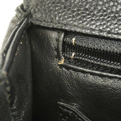 Chanel Black Grained Calfskin Handbag (Pre-Owned)