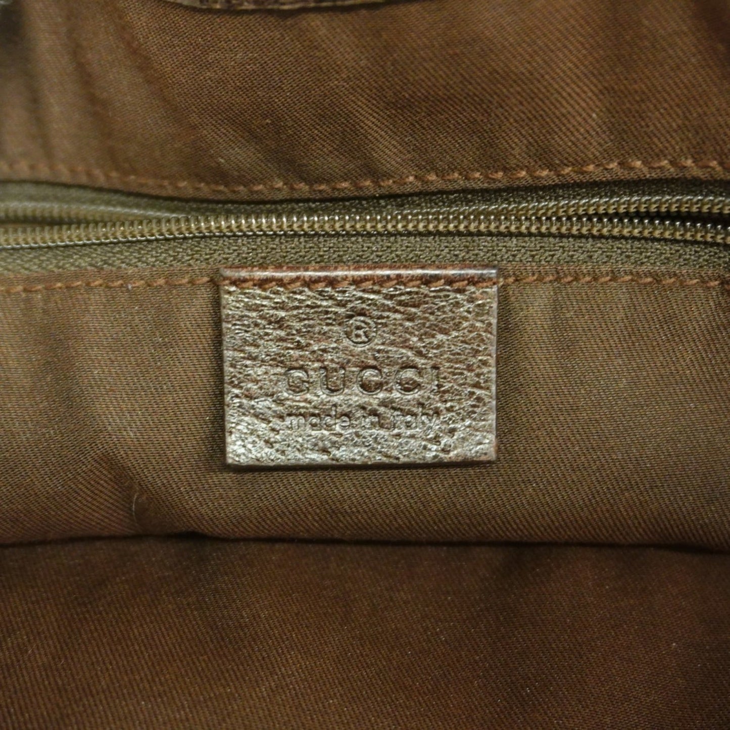 Gucci Brown Canvas Tote Bag (Pre-Owned)