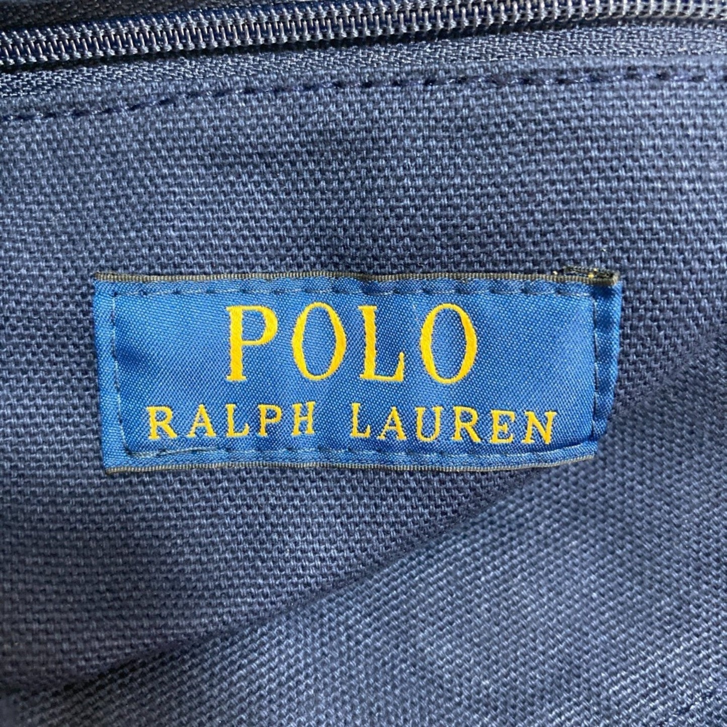 Ralph Lauren Navy Canvas Shoulder Bag Tote Bag (Pre-Owned)