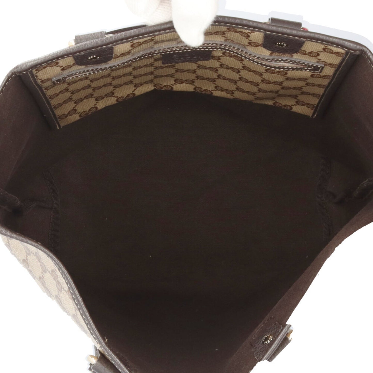 Gucci Beige Brown Gg Crystal Leather Tote Bag (Pre-Owned)