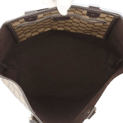 Gucci Beige Brown Gg Crystal Leather Tote Bag (Pre-Owned)