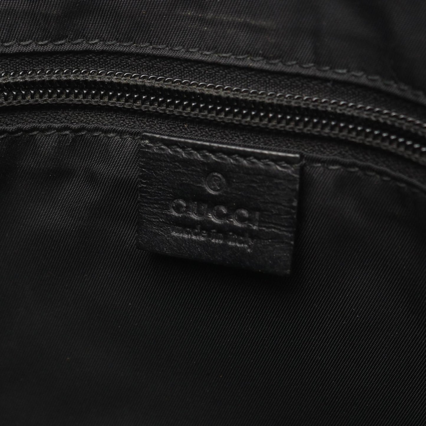 Gucci Black Green Red Color Canvas Leather Tote Bag (Pre-Owned)