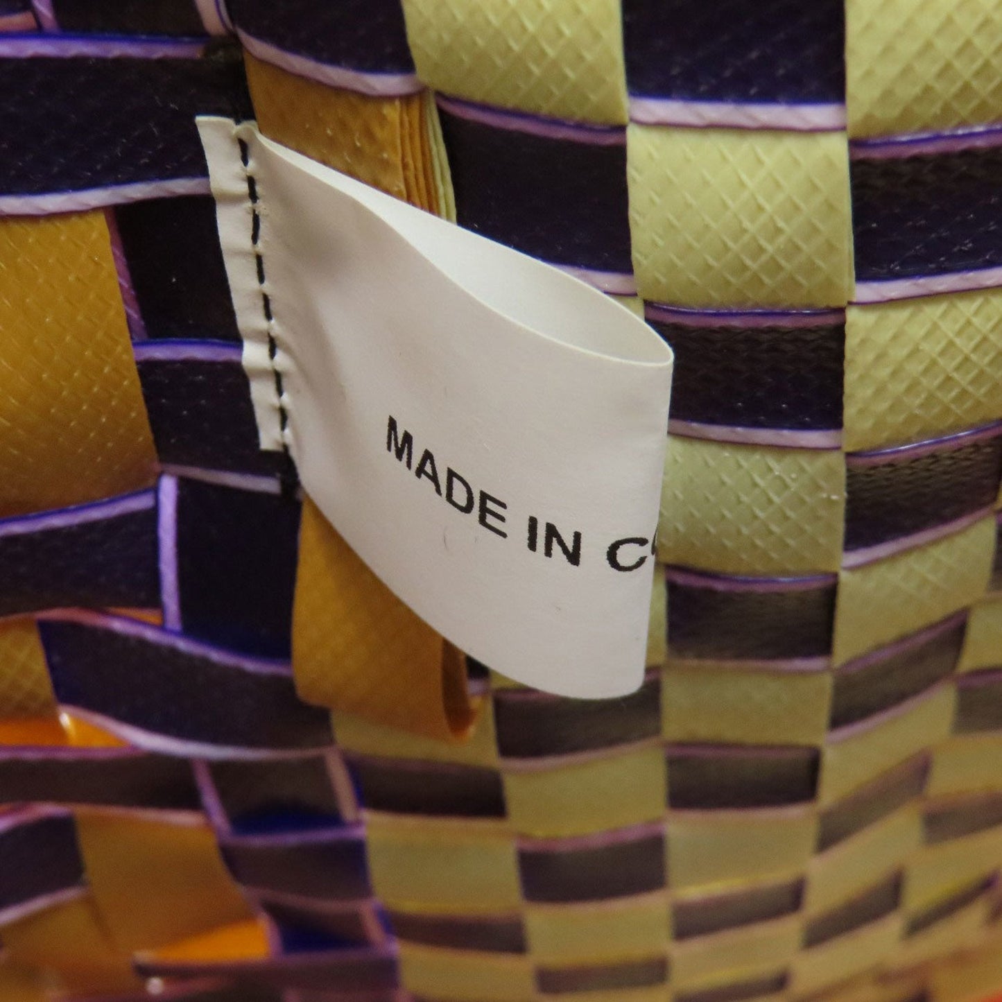 Marni Navy Orange Red Color White Polypropylene Tote Bag (Pre-Owned)