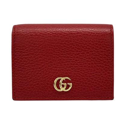 Gucci Red Color Leather Wallet (Bi-Fold) (Pre-Owned)