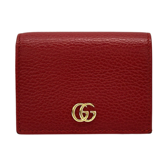 Gucci Red Color Leather Wallet (Bi-Fold) (Pre-Owned)