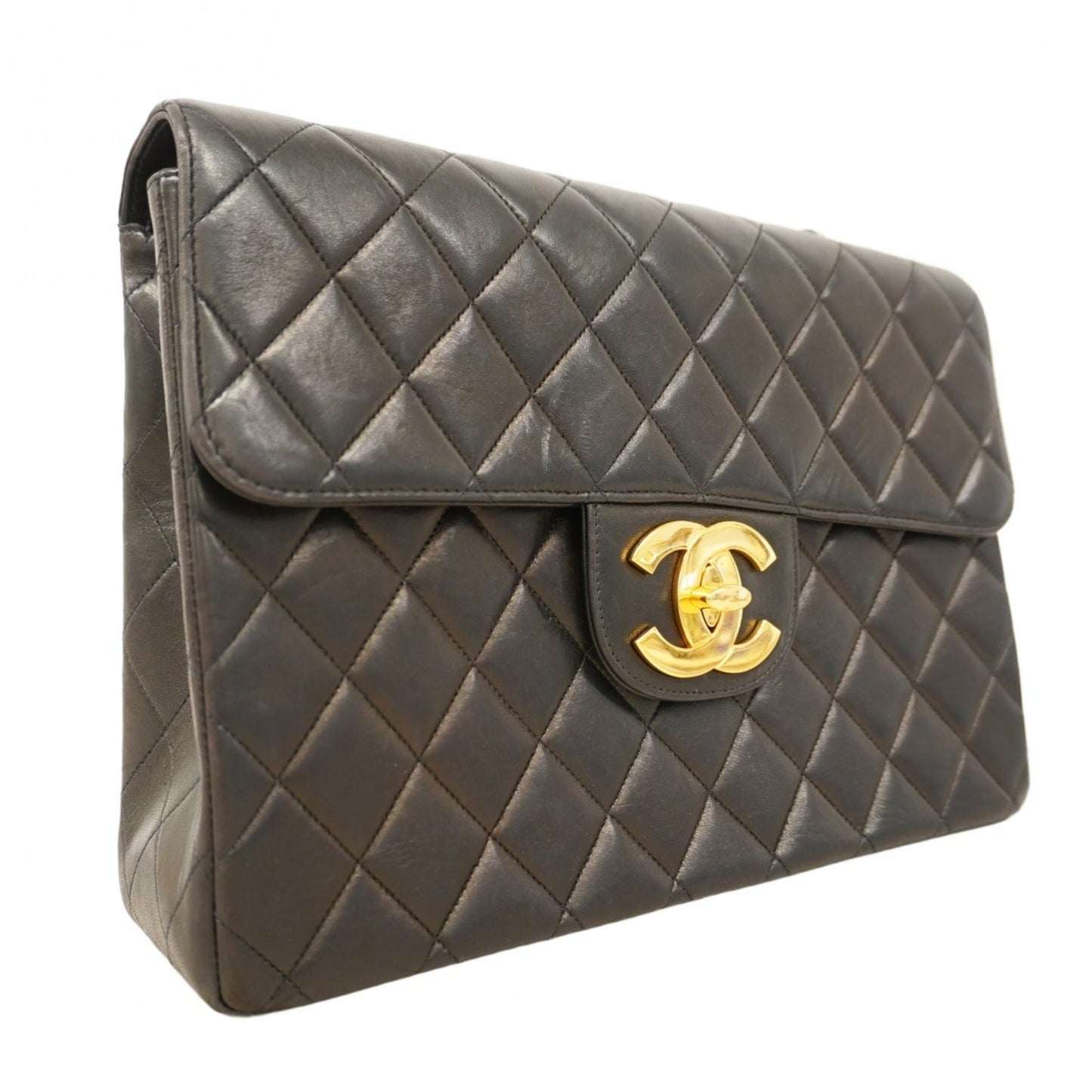 Chanel Black Leather Shoulder Bag (Pre-Owned)