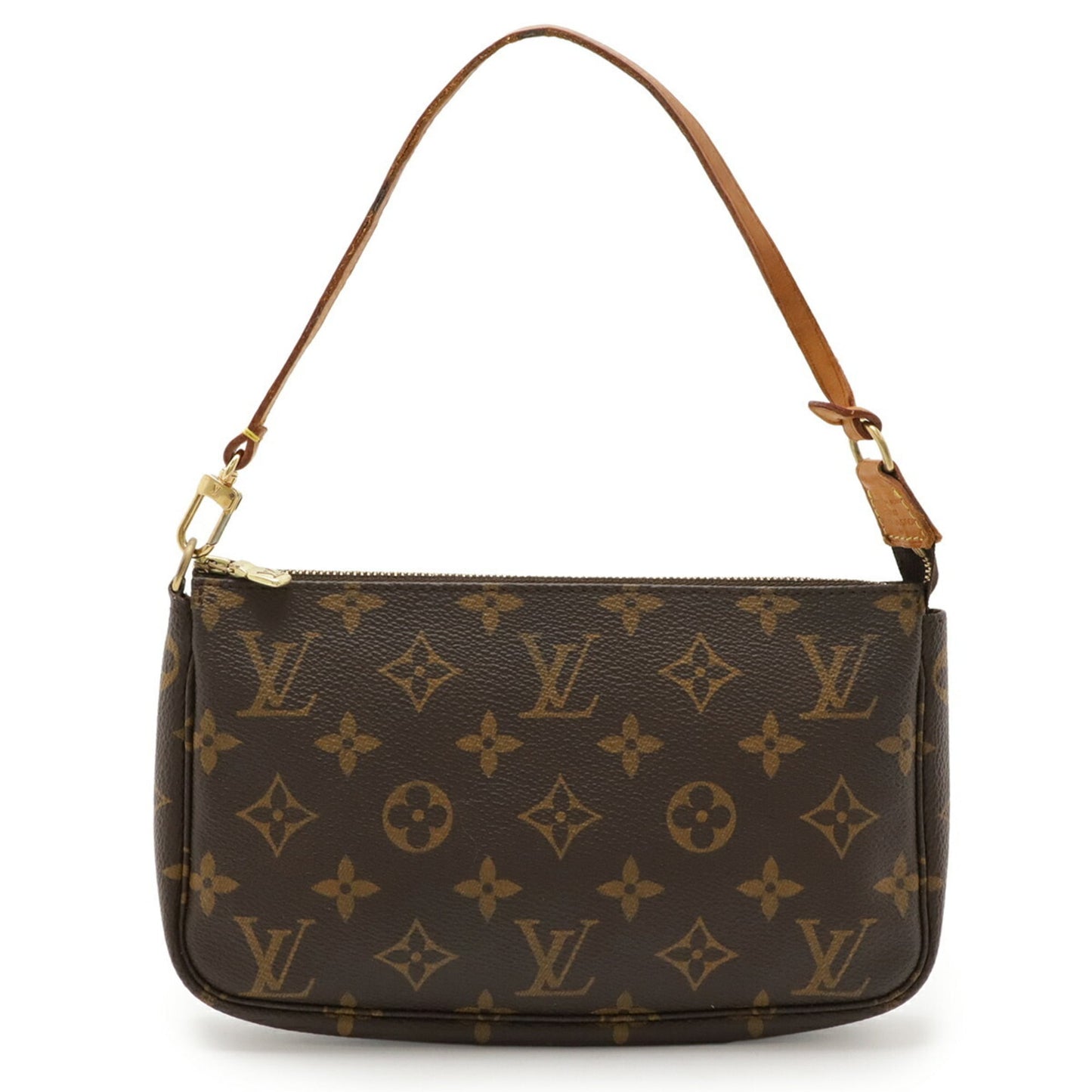 Louis Vuitton Brown Pvc Handbag Pochette Pouch (Pre-Owned)