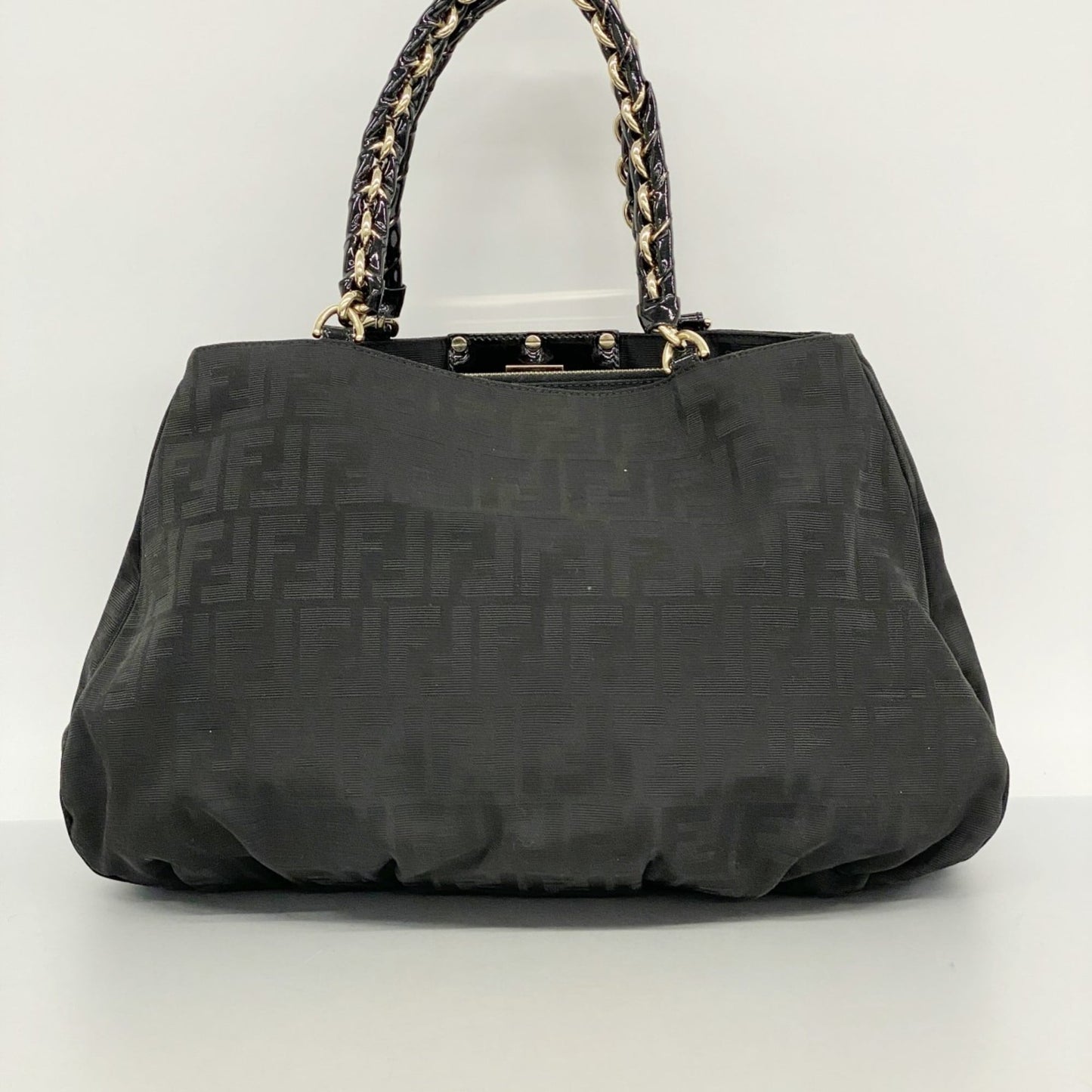 Fendi Black Nylon Canvas Tote Bag (Pre-Owned)
