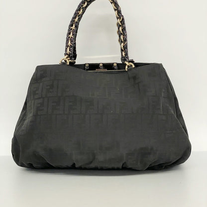 Fendi Black Nylon Canvas Tote Bag (Pre-Owned)