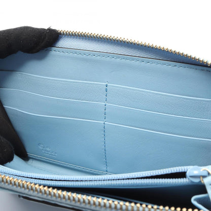 Gucci Blue Leather Long Wallet (Bi-Fold) (Pre-Owned)