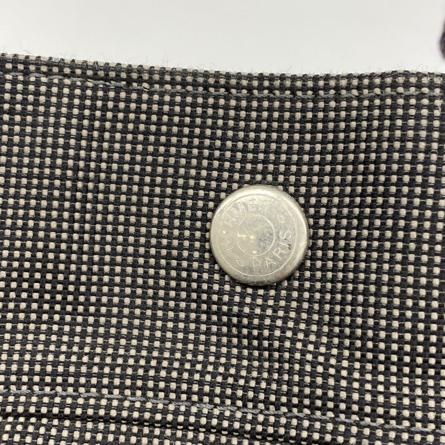 Hermes Gray Canvas Tote Bag (Pre-Owned)