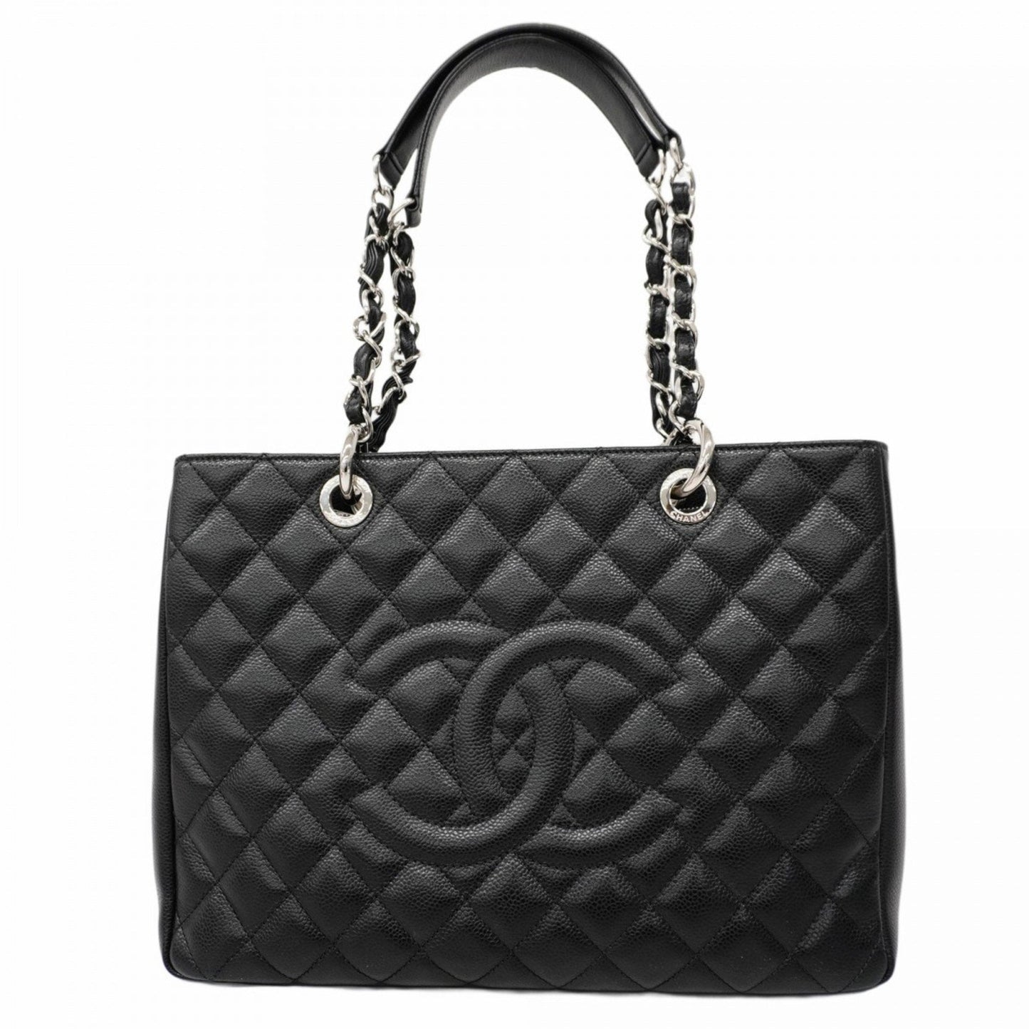 Chanel Black Grained Calfskin Tote Bag (Pre-Owned)