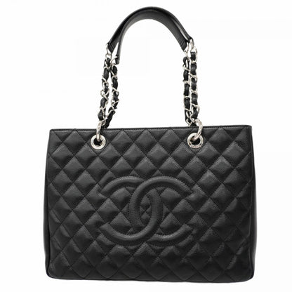 Chanel Black Grained Calfskin Tote Bag (Pre-Owned)