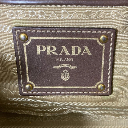Prada Khaki Brown Handbag Tote Bag (Pre-Owned)