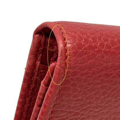 Gucci Red Color Leather Wallet (Bi-Fold) (Pre-Owned)