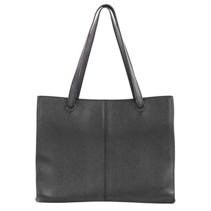 Chanel Black White Leather Tote Bag (Pre-Owned)